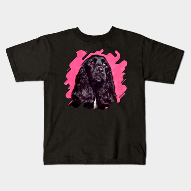 English Cocker Spaniel Kids T-Shirt by Nartissima